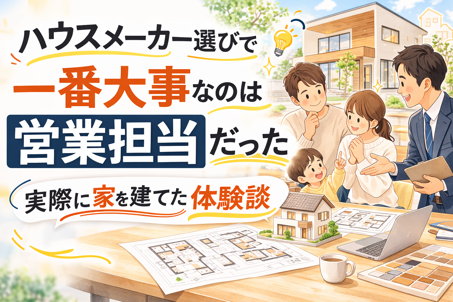 ハウスメーカー選びで一番大事なのは営業担当だった｜注文住宅の体験談