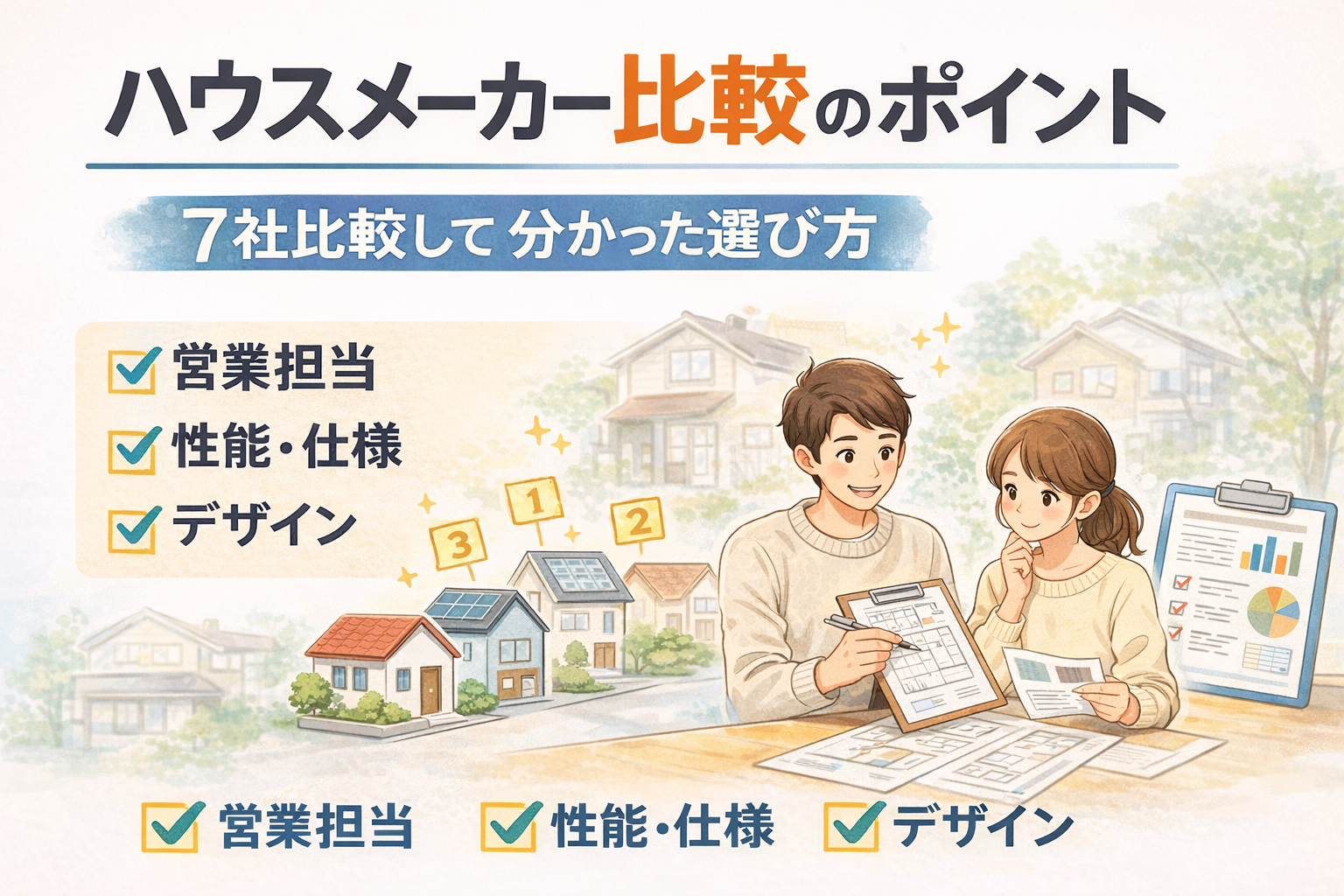 ハウスメーカー比較のポイント｜7社比較して分かった選び方