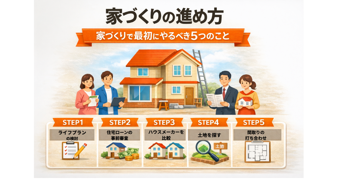 注文住宅の進め方｜家づくりで最初にやること5つ