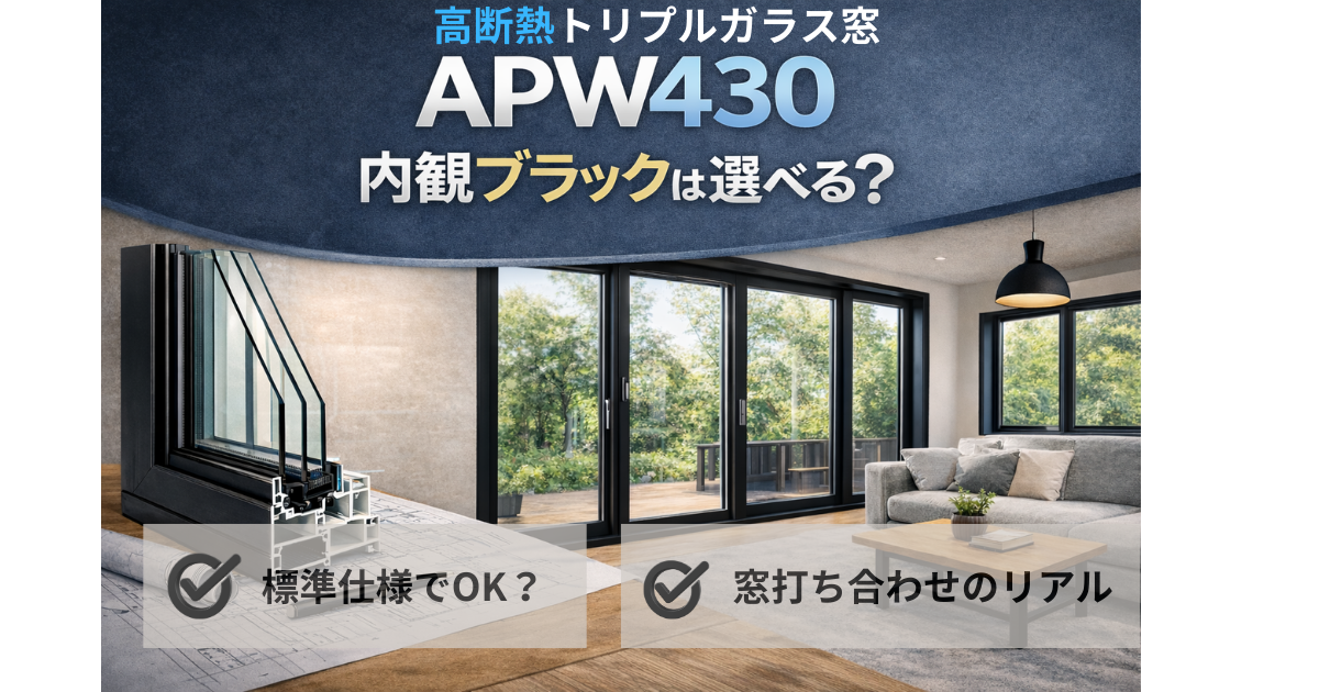 PW430 内観ブラックは選べる？窓サッシ打ち合わせのリアル